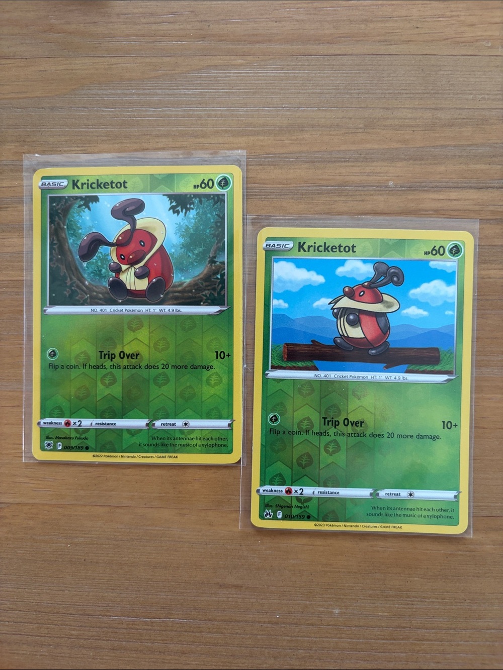 Kricketot Character Lot Pokémon Card Lot | 2 Reverse Holo Cards ✨5/$25✨